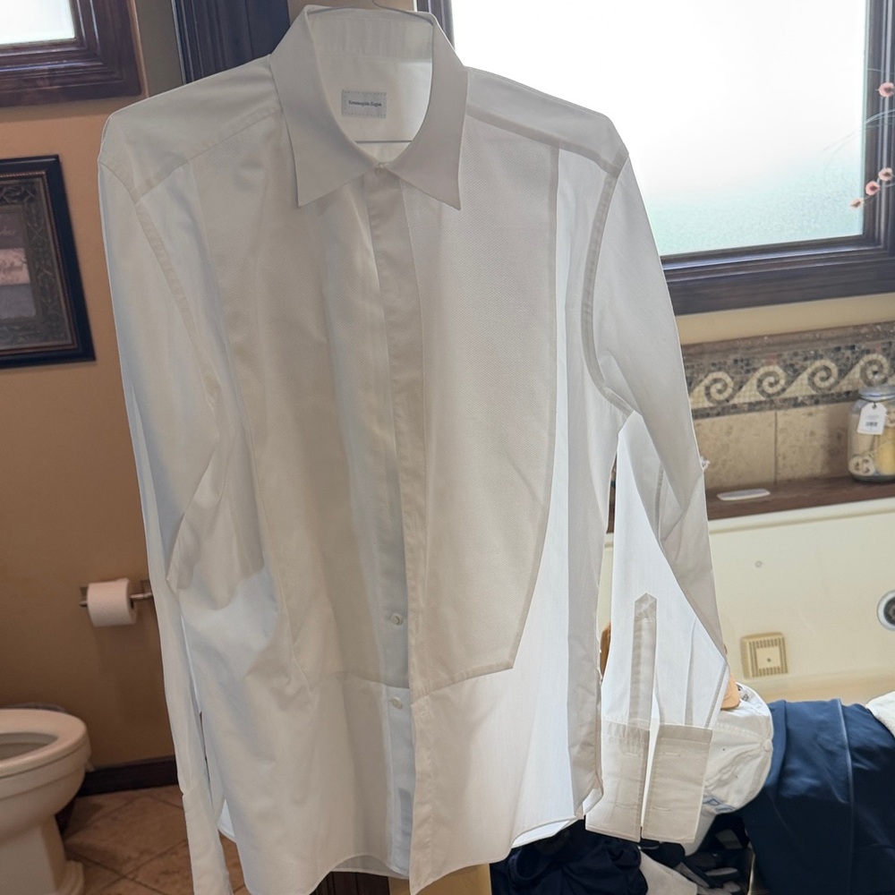 Ermenegildo Zegna Classic White Dress Shirt